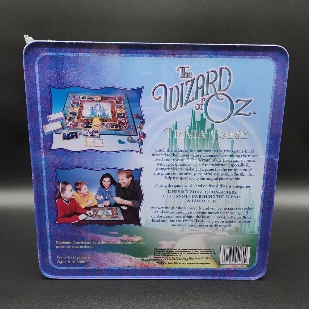 VTG 1999 The Wizard of Oz‎ Trivia Game - Special Edition Tin New in Shrink Wrap